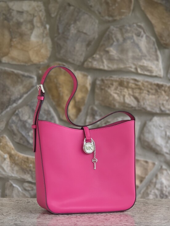 Michael Kors Handbags - Michael Kors Lyra Small Pink Bucket Shoulder Bag